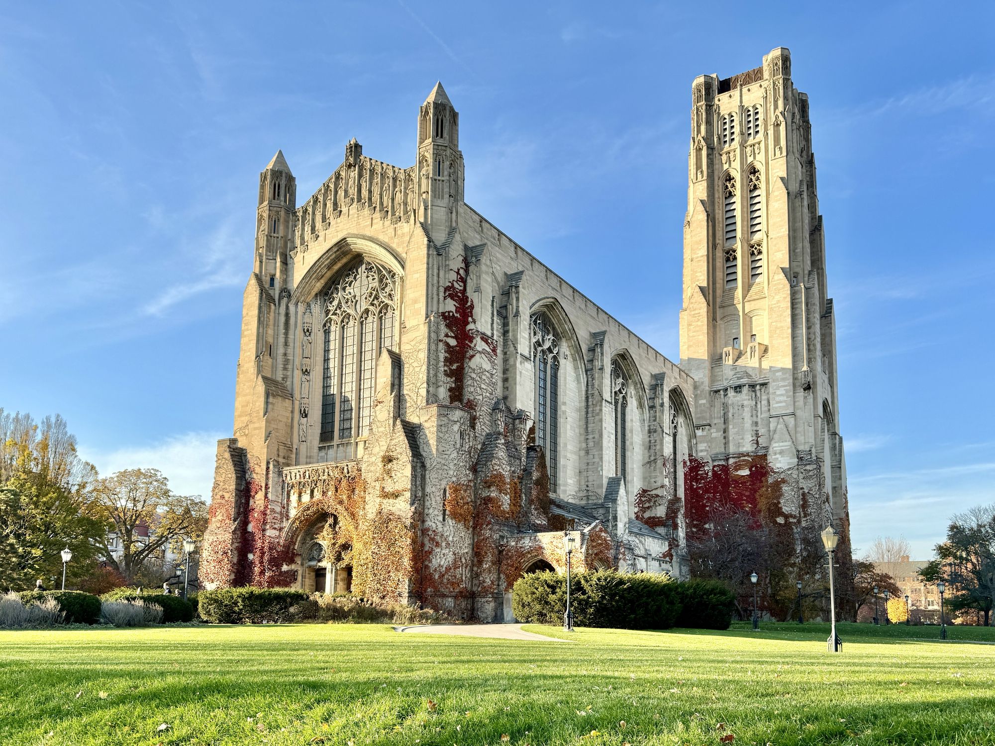 Rockefeller Memorial Chapel in autumn